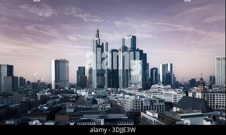Skyline von Frankfurt Stockfoto