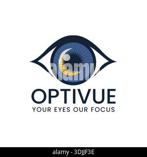 Eye Care Logo Design mit Vision Concept Medical Eye Vector Symbol. Stock Vektor