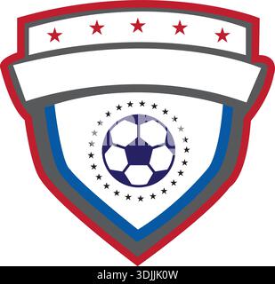 Das individuelle Fußballteam-Logo entwirft einzigartige Sportabzeichen für Fußballvereine Stock Vektor