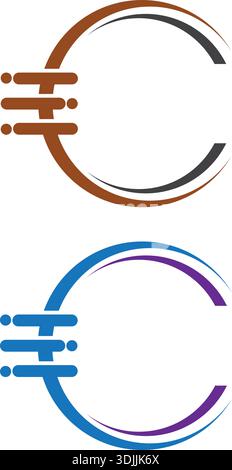 Anfangsbuchstabe CE- oder EC-Logo-Vektor-Logo-Design Pro Vector Stock Vektor