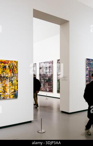 Gerhard Richter 2025 Retrospektive in der Fondation Louis Vuitton, Paris, Frankreich Stockfoto