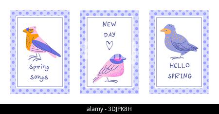 Frühjahrsgrußkarten-Kollektion Stock Vektor
