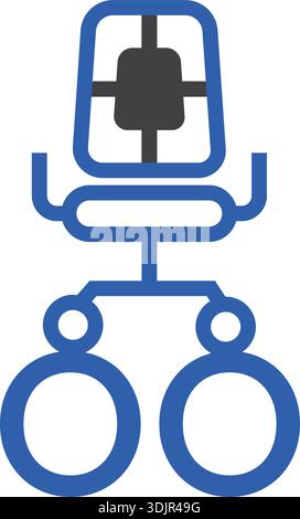 Design des Bürotischstuhls mit Icon-Logo Stock Vektor