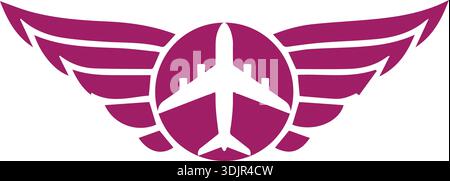 Flugzeug-Logo-Symbol für Business-App-Symbol Flugzeug-Reise-Tour-Flugticket-Logo Stock Vektor