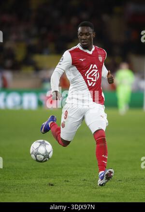 Monaco, Fürstentum Monaco. Januar 2026. Folarin Balogun von AS Monaco während des Fußballspiels der UEFA Champions League 2025/26 zwischen AS Monaco und Juventus FC am 28. Januar 2026 im Stade Louis II, Monaco, Foto Nderim KACELI Credit: Independent Photo Agency/Alamy Live News Stockfoto