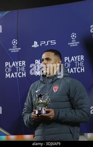 Monaco, Fürstentum Monaco. Januar 2026. Vanderson von AS Monaco während des Fußballspiels der UEFA Champions League 2025/26 zwischen AS Monaco und Juventus FC am 28. Januar 2026 im Stade Louis II, Monaco, Foto Nderim KACELI Credit: Independent Photo Agency/Alamy Live News Stockfoto