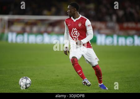 Monaco, Fürstentum Monaco. Januar 2026. Folarin Balogun von AS Monaco während des Fußballspiels der UEFA Champions League 2025/26 zwischen AS Monaco und Juventus FC am 28. Januar 2026 im Stade Louis II, Monaco, Foto Nderim KACELI Credit: Independent Photo Agency/Alamy Live News Stockfoto