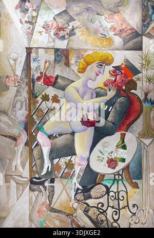Erinnerung an die Spiegelsäle in Brüssel, Erinnerungen an die Spiegelsale von Brussel, Otto Dix, 1920 Stockfoto