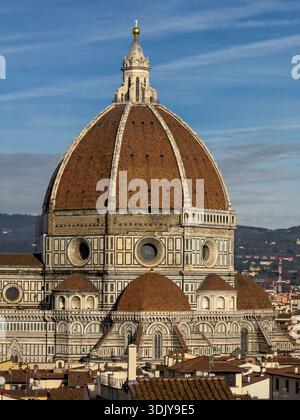 Die Kathedrale von Florenz (Cattedrale di Santa Maria del Fiore) mit Brunelleschis Kuppel - Italien Stockfoto