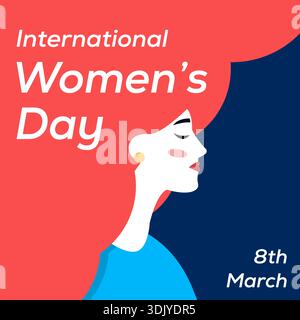 Illustration zum internationalen Frauentag im flachen Design Stock Vektor