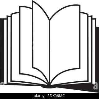 Offenes Buch-Symbol Stock Vektor