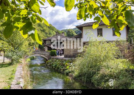 Gebäude in Etar Architektur- und Ethnographischer Komplex in der Nähe der Stadt Gabrovo im Norden Bulgariens Stockfoto