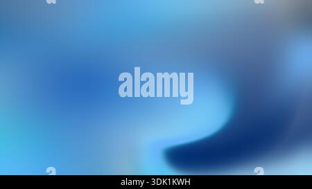 Abstrakter heller und verschwommener hellblauer Hintergrund mit gekrümmter blauer Form. Hochauflösender, unscharfer, dynamischer und lebendiger Hintergrund, Kopierraum. Stockfoto