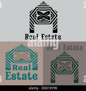 ECO Home Logo Design – Sustainable House Icon mit modernem Minimal Style, Sustainable Eco Home Logo für Immobilien und Green Living Stock Vektor