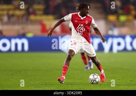 Monaco, Fürstentum Monaco. Januar 2026. Mamadou Coulibaly des AS Monaco FC im Spiel der UEFA Champions League Phase MD8 zwischen AS Monaco und Juventus FC im Stade Louis II am 28. Januar 2025 in Monaco, Fürstentum Monaco. Quelle: Marco Canoniero/Alamy Live News Stockfoto