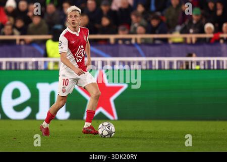 Monaco, Fürstentum Monaco. Januar 2026. Aleksandr Golovin vom AS Monaco FC im Spiel der UEFA Champions League Phase MD8 zwischen AS Monaco und Juventus FC im Stade Louis II am 28. Januar 2025 in Monaco, Fürstentum Monaco. Quelle: Marco Canoniero/Alamy Live News Stockfoto