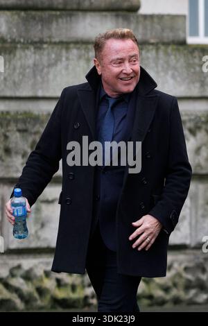 Michael Flatley at Belfast High Court where Switzer Consulting is taking legal action in a civil case against the choreographer and dancer for alleged breach of contract, relating to an agreement the firm says was reached to allow it to run the dance shows. Picture date: Thursday January 29, 2026. Stockfoto
