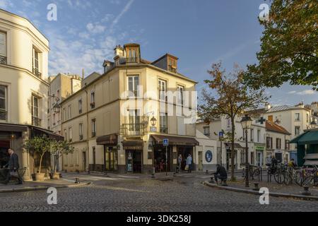 FRANKREICH, PARIS (75013), BUTTE-AUX-CAILLES, RUE DES CINQ DIAMANTS Stockfoto