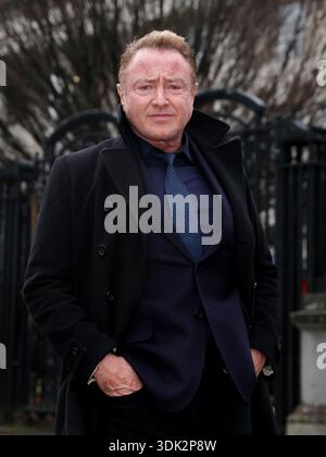 Michael Flatley outside Belfast High Court, after a legal order blocking him from engaging with the Lord of the Dance production has been overturned. At The Chancery Court in the Royal Courts of Justice on Thursday, Mr Justice Simpson discharged a temporary injunction that had been secured against the dancer and choreographer. Picture date: Thursday January 29, 2026. Stockfoto