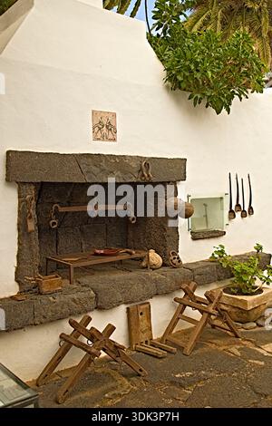 Spanien, Kanarische Inseln, Lanzarote, Haria, César Manrique House Museum, Stockfoto