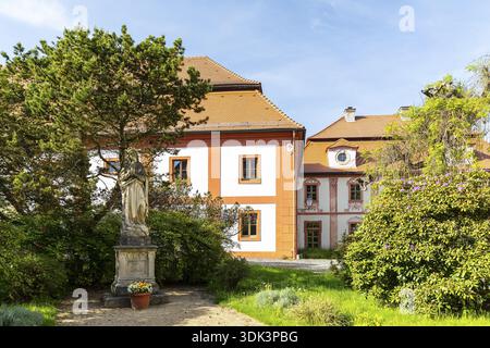 Marienstatue, Kloster St. Marienthal an der Neiße, Ostritz, Sachsen, Deutschland Stockfoto