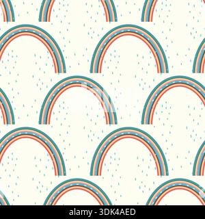 Regenbogensymbol auf transparentem Hintergrund. Detailliertes isoliertes Symbol. Niedliche Vektor-Illustration. Skandinavischer Doodle-Stil Stock Vektor