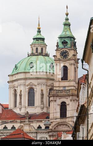Architektur, Kirche St. Nikolaus, Altstadt Prag Stockfoto