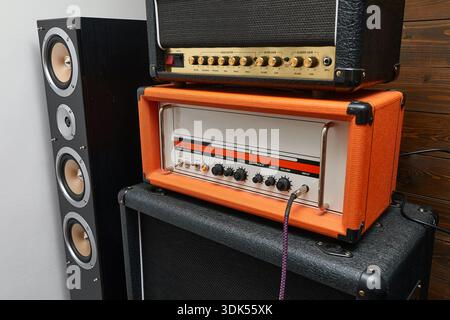 Gitarrenverstärker, Röhrenverstärker Stockfoto