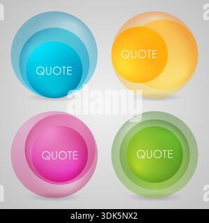 Farbenfrohe abstrakte geometrische Kreise-Aufkleber mit mehrschichtigen Verläufen in hellen Farbtönen, perfekt für Design, Etiketten und moderne Branding-Projekte. Vektor i Stock Vektor