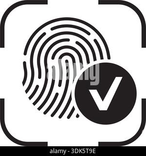 Fingerabdruckdaten validieren. Stock Vektor