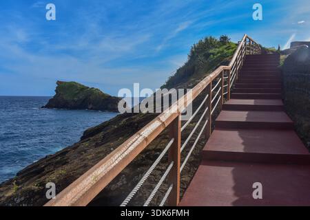 Küste von Ponta Delgada Stockfoto