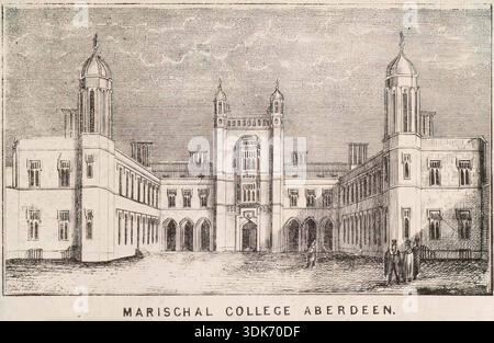 Marischal College, Aberdeen, 1830er-1860er Jahre Stockfoto