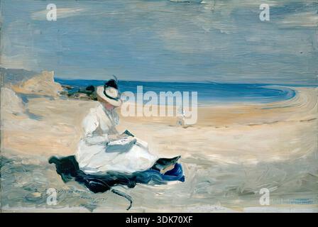 The Shore in Dornoch, 1896. Die Dame am Strand ist Mrs. Llewellyn Hacon (Mrs. E. C. Robichaud), eine Freundin von Charles Conder und Toulouse Lautrec. Stockfoto
