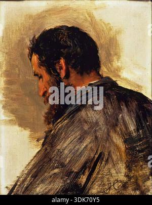 Skizze eines Mannes Kopf (James Black), 1881. Stockfoto
