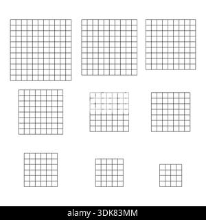 Satz des Konzeptsymbols für Kreuzworträtsel, Kreuzworträtgrafik, Vektorgrafik für Web-Flachvektor. Stock Vektor