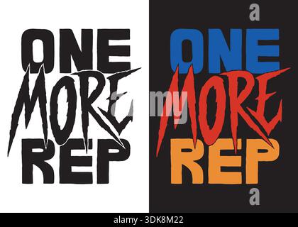 Noch ein Rep-Design-Set mit Schriftzug. Vektor-Design-Illustration für Web, T-Shirt-Design, andere grafische Design-Verwendung Stock Vektor