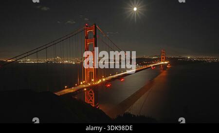 USA, Kalifornien, San Francisco, Golden Gate Bridge, Nachtsicht, Golden Gate Bridge, San Francisco, USA Stockfoto