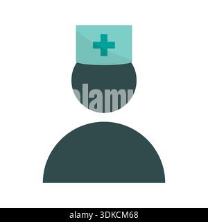 Symbol Arzt. Berufsschwester-Symbol. Vektor für medizinisches Fachpersonal. Avatar des Krankenhauspersonals. EPS 10. Stock Vektor