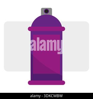 Symbol Sprühflasche. Violette Aerosoldose. Medizinischer Inhalator Vektor. Symbol für Apotheke-Behandlung. EPS 10. Stock Vektor