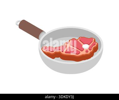 Rindersteak mit marmoriertem Fett in Form der geografischen Karte Österreichs. Kreatives Lebensmittelkonzept für österreichische Küche, nationale Fleischproduktion oder Euro Stock Vektor