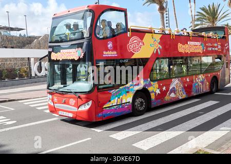 stadtrundfahrt Hop-on-Hop-off-Tour mit offenem Bus Las palmas de gran canaria, kanarische Inseln, spanien Stockfoto