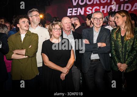 Hasselt, Belgien. Januar 31, 2026. Vooruits Caroline Gennez und Vooruits Minister für Verbraucherschutz Frank Vandenbroucke, dargestellt während des Neujahrsempfangs der flämischen sozialistischen Partei Vooruit am Samstag, den 31. Januar 2026 in Hasselt. BELGA FOTO JILL DELSAUX Credit: Belga News Agency/Alamy Live News Stockfoto