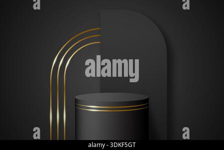 Hintergrund der Podiumsszene. Produktpräsentation, Modell. Podest oder Plattform für die Siegerbühne. Stock Vektor