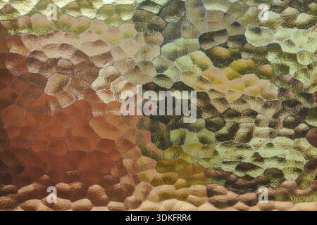 Bunten Milchglas-Fenster an den Türen eines Hotelzimmers Stockfoto