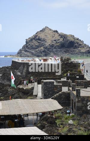 Küste, Garachico, Schwimmbad, Spa, Teneriffa, Kanarische Inseln, Kanarische Inseln, Meer, Atlantik, Roque de Garachico, Insel Stockfoto