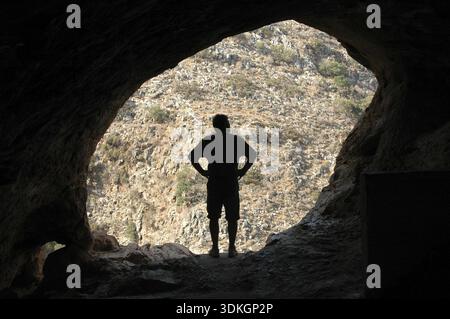 Höhle, Milatos, Kreta, Griechenland, Höhleneingang, sehenswert, Süden, Mittelmeer Stockfoto