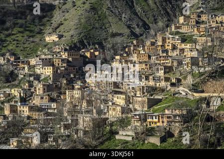 Bergdorf Masuleh im nördlichen Teil des Iran Stockfoto