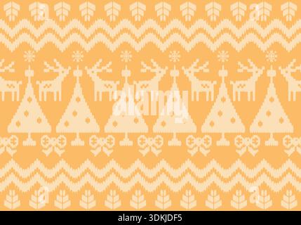 Nahtlose Strickmuster. Geometrisches Strickgarnmuster für Umhüllung und Stoffmuster. Farbenfrohe Textil- und Seidenmuster als Hintergrund. Stockfoto