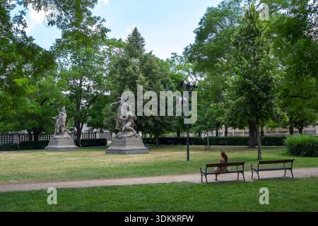 Öffentlicher Park in Vysehrad, Prag, Tschechien Stockfoto