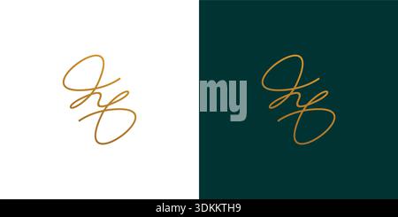 Elegantes und luxuriöses KB-Logo Stock Vektor